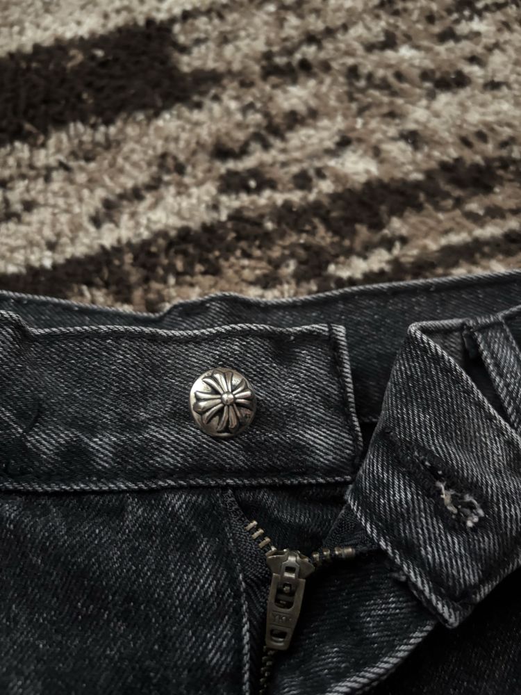 Джинсові шорти Chrome Hearts Шорти Хром Хартс / ykk sk8 drill drip