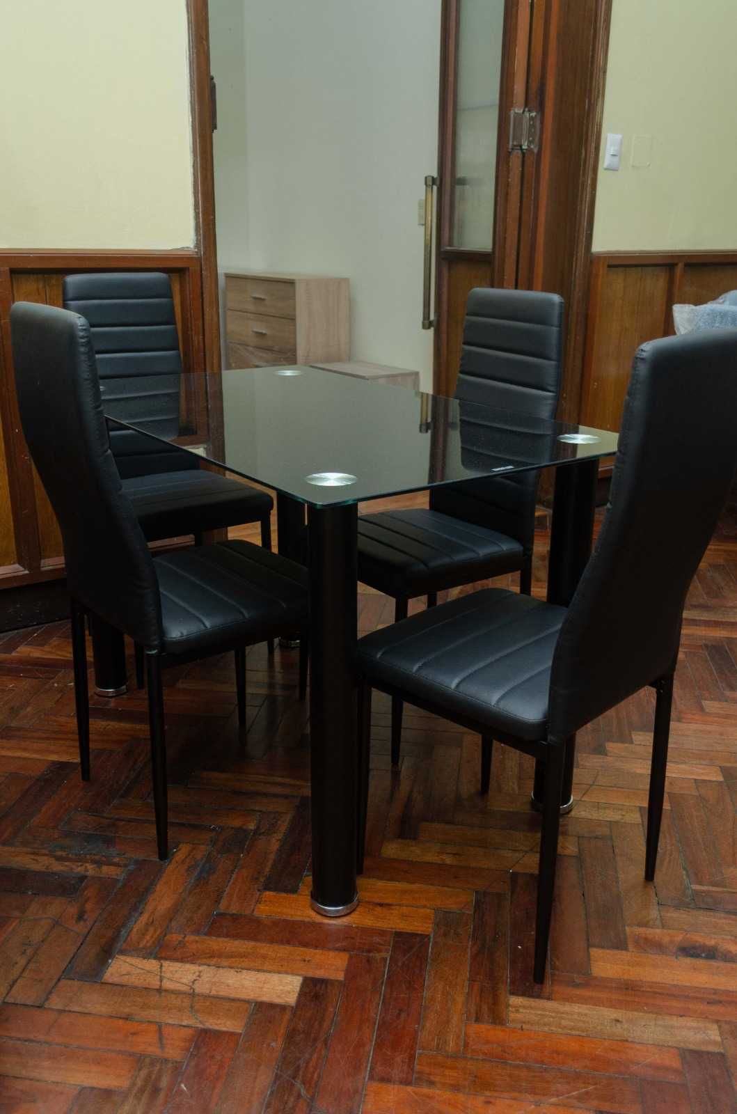conjunto de jantar preto - frete grátis