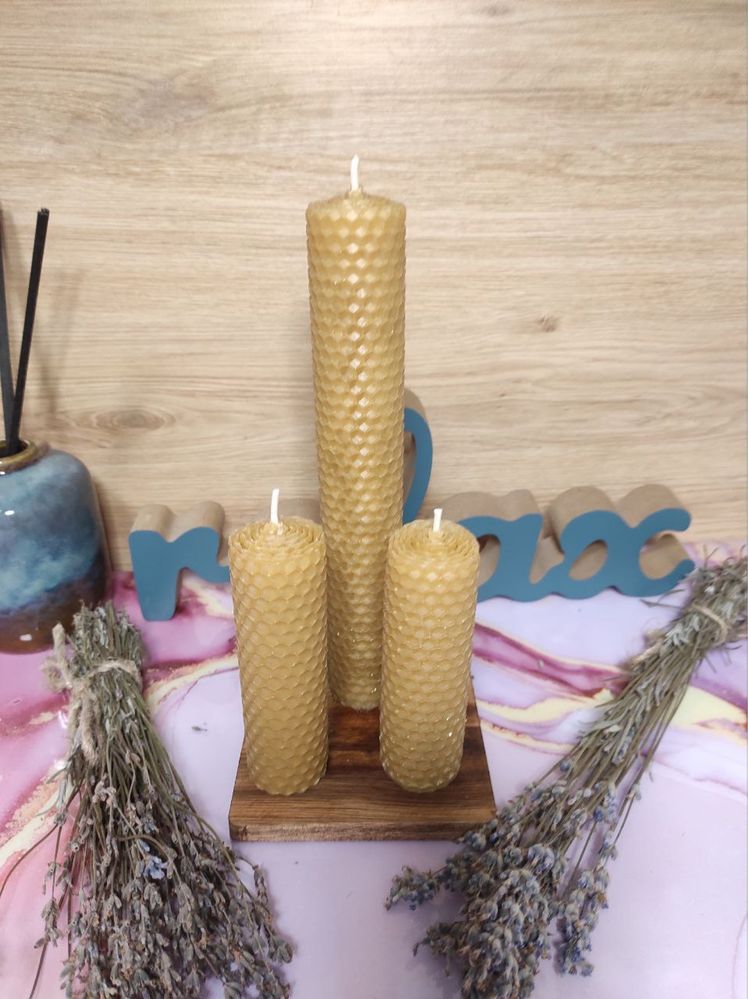Подарункові набори свічок з натурального воску