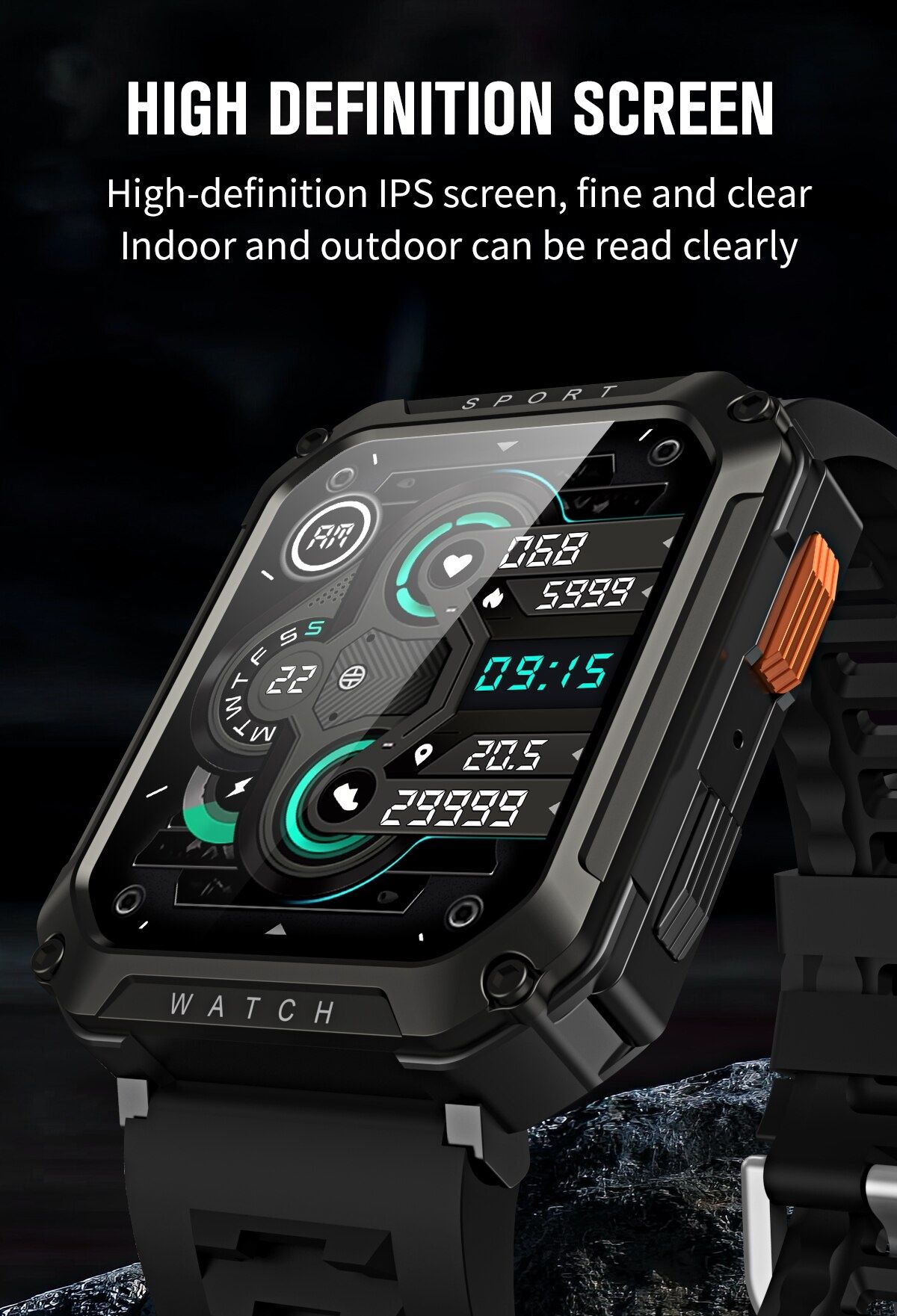 Smartwatch Militarny Menu PL