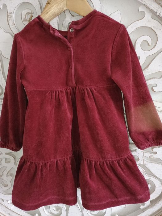 NEWBIE sukienka aksamit - święta rozmiar 92