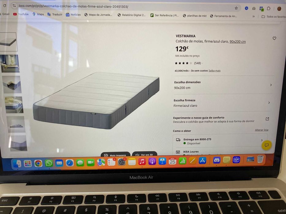 Colchão de Mola com 10 anos de garantia