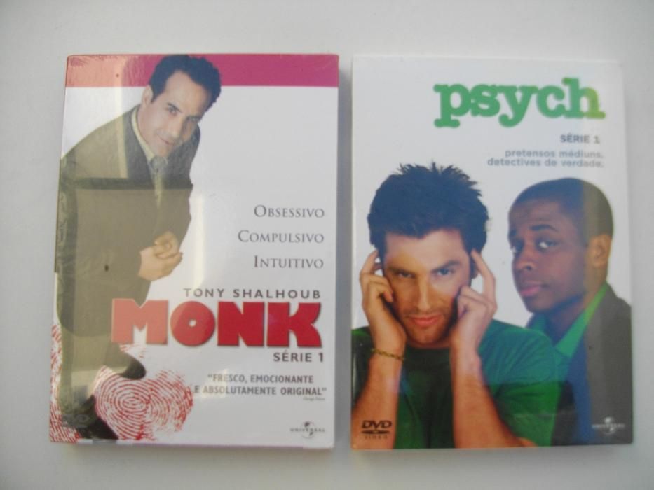 Série 1 de "Monk" ou "Psych" em DVD (novo)