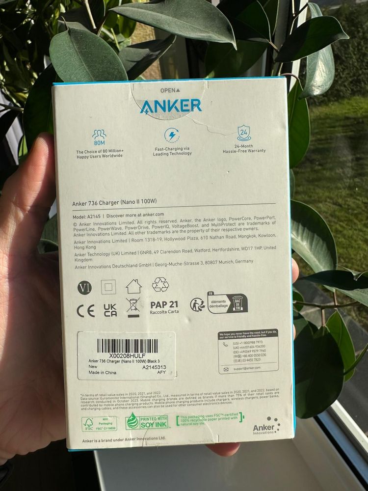 Ładowarka  Anker 736 czarna TOMI-TECH