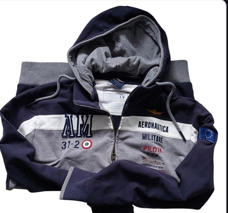 Aeronautica Militare bluza męska z odpinanym kapturem r. XXL