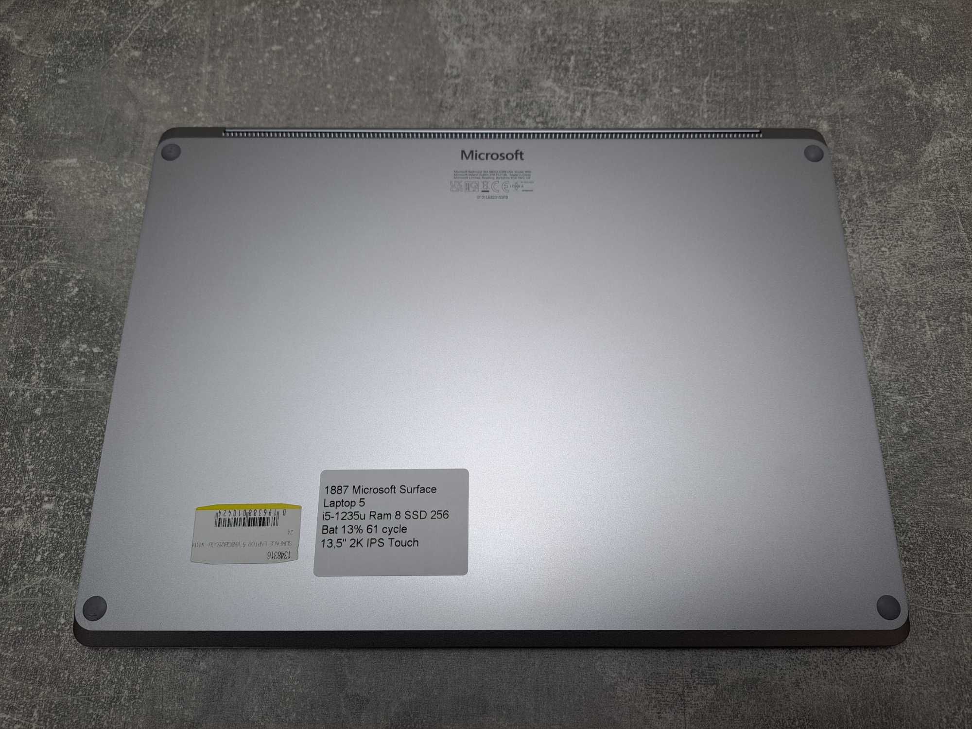 Microsoft Surface laptop 5 i5-1235U 8Ram SSD256 13.3" IPS 2K Touch