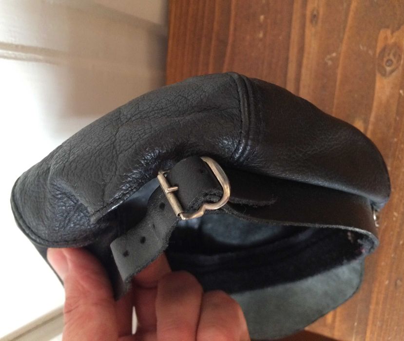 Шкіряна кепка шестиклинка biker cap, США (56/62)