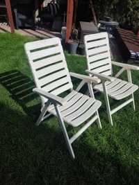 Sprzedam 2 krzesła ogrodowe składane białe