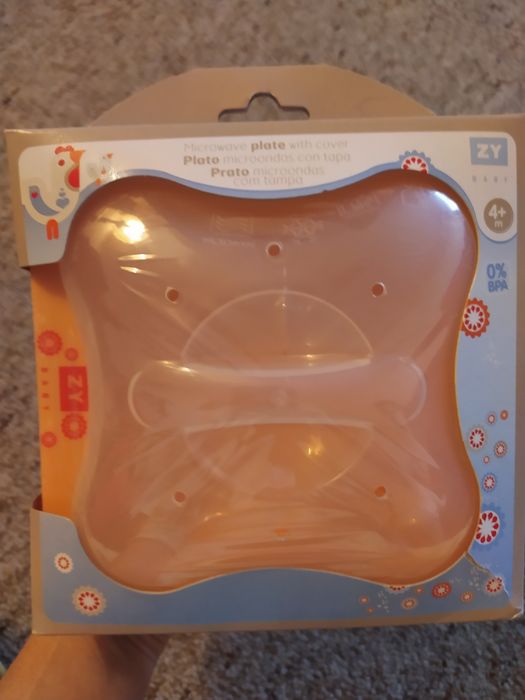 Prato microondas com tampa Zippy