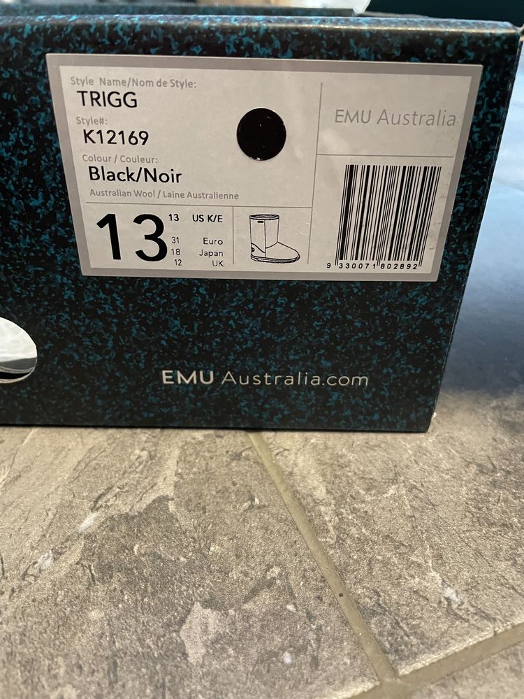 Buty EMU AUSTRALIA
Trigg K12169 Black Rozmiar 31 K13