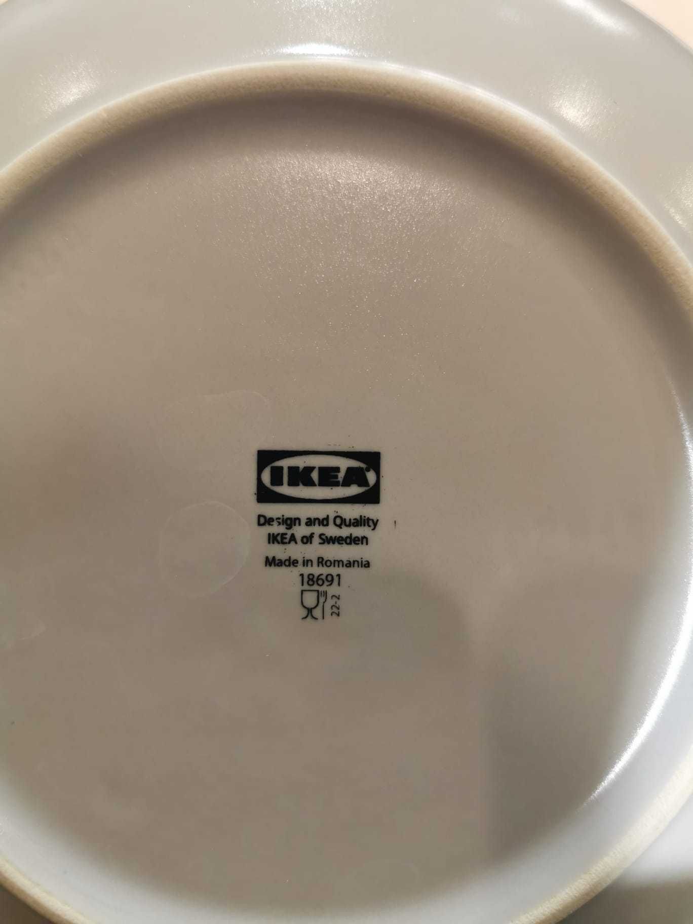 IKEA Talerz głęboki, z połyskiem beżowy, 23 cm - Deep plate