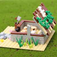Klocki - Wiejska farma ze świniami, gospodarstwo kompatybilne z lego