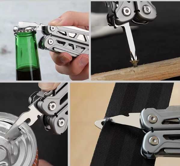 Мультитул Multitool 17в1 плоскогубцы, ножницы, пилка + набор бит