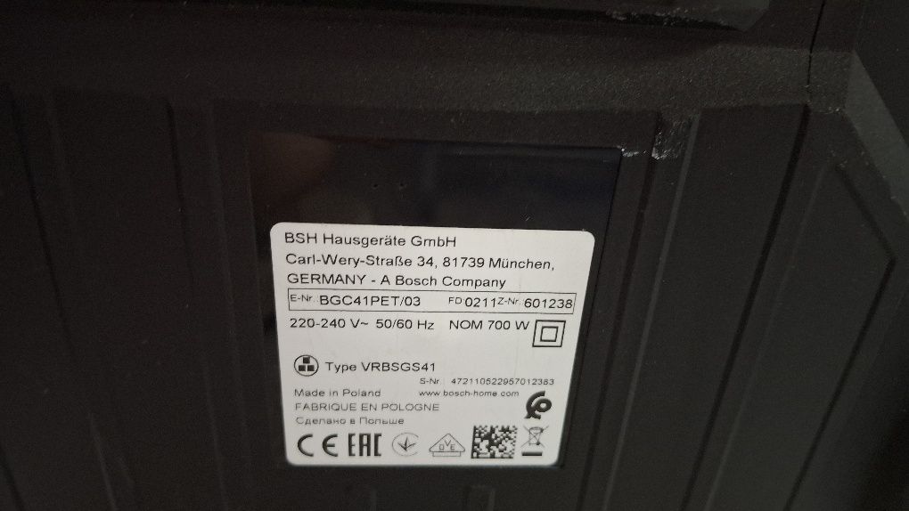 odkurzacz bezworkowy BOSCH  BGS41PET1/03 (51)