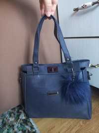Женская темно синяя сумка