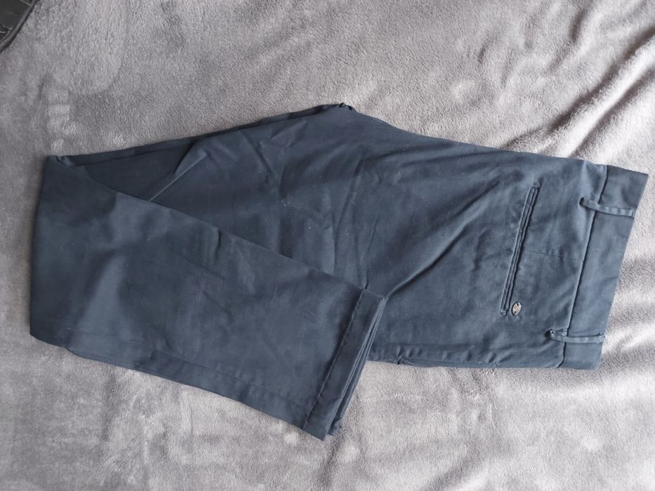 Spodnie chinosy Massimo Dutti, bawełniane, rozm.30, granatowe