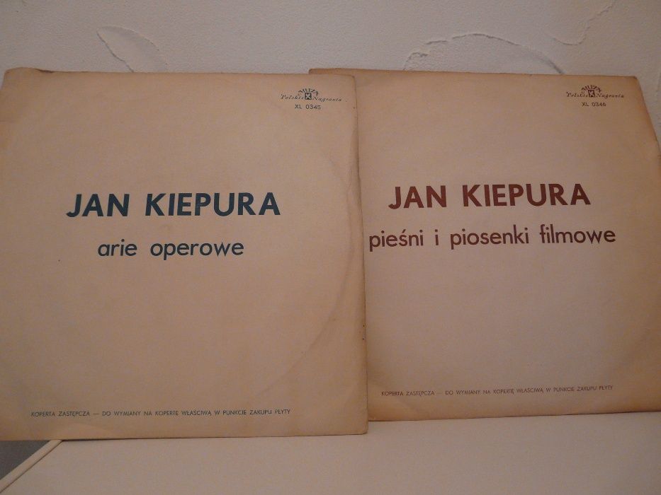 Jan Kiepura - Arie operowe+Piosenki filmowe - płyty winylowe