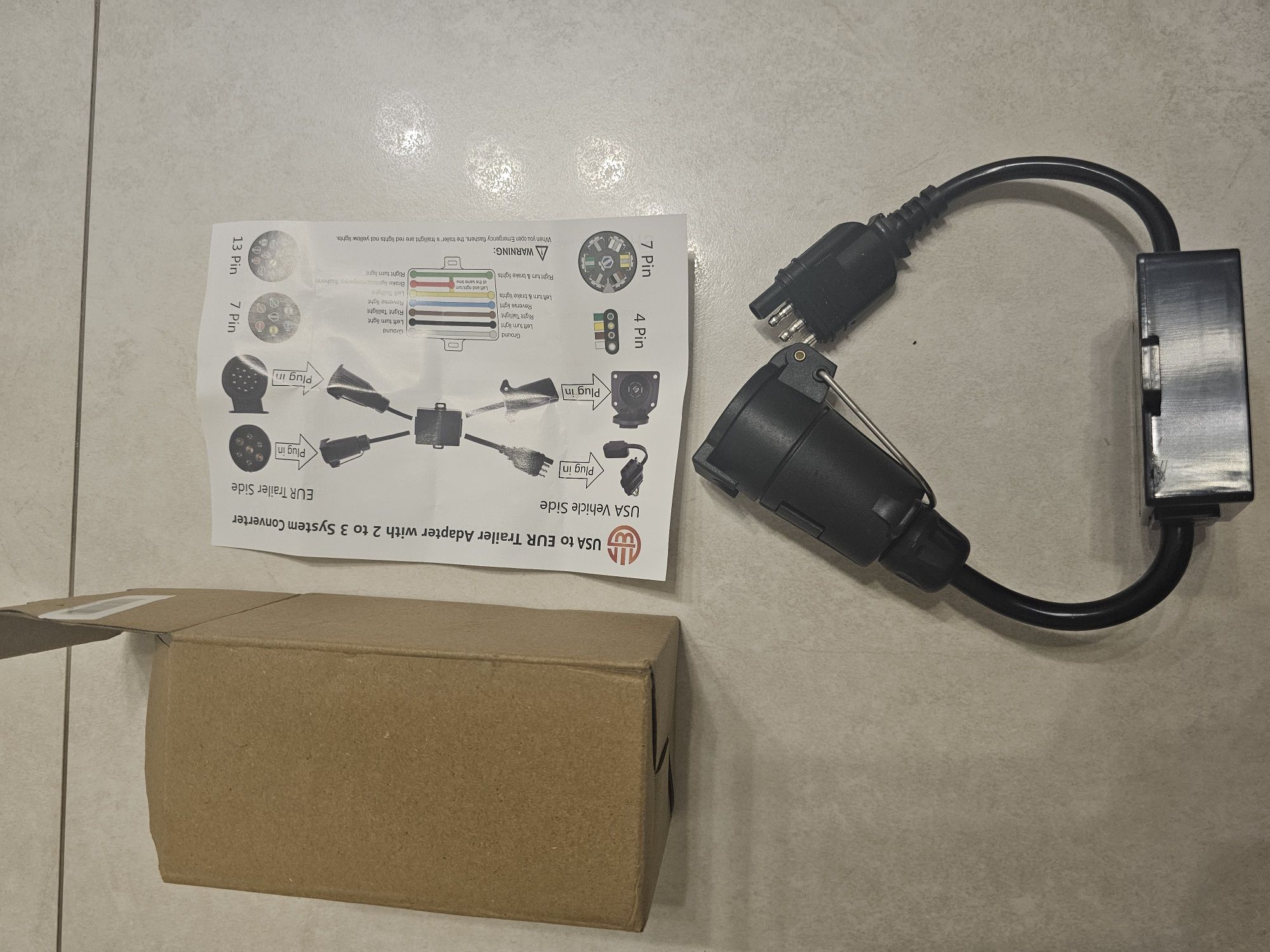 Przejściówka adapter hak USA 7 pinów