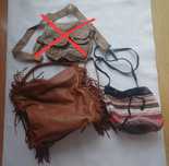 Torebki trzy brązowa frędzle boho Atmosphere F&F Volcom Store bombka