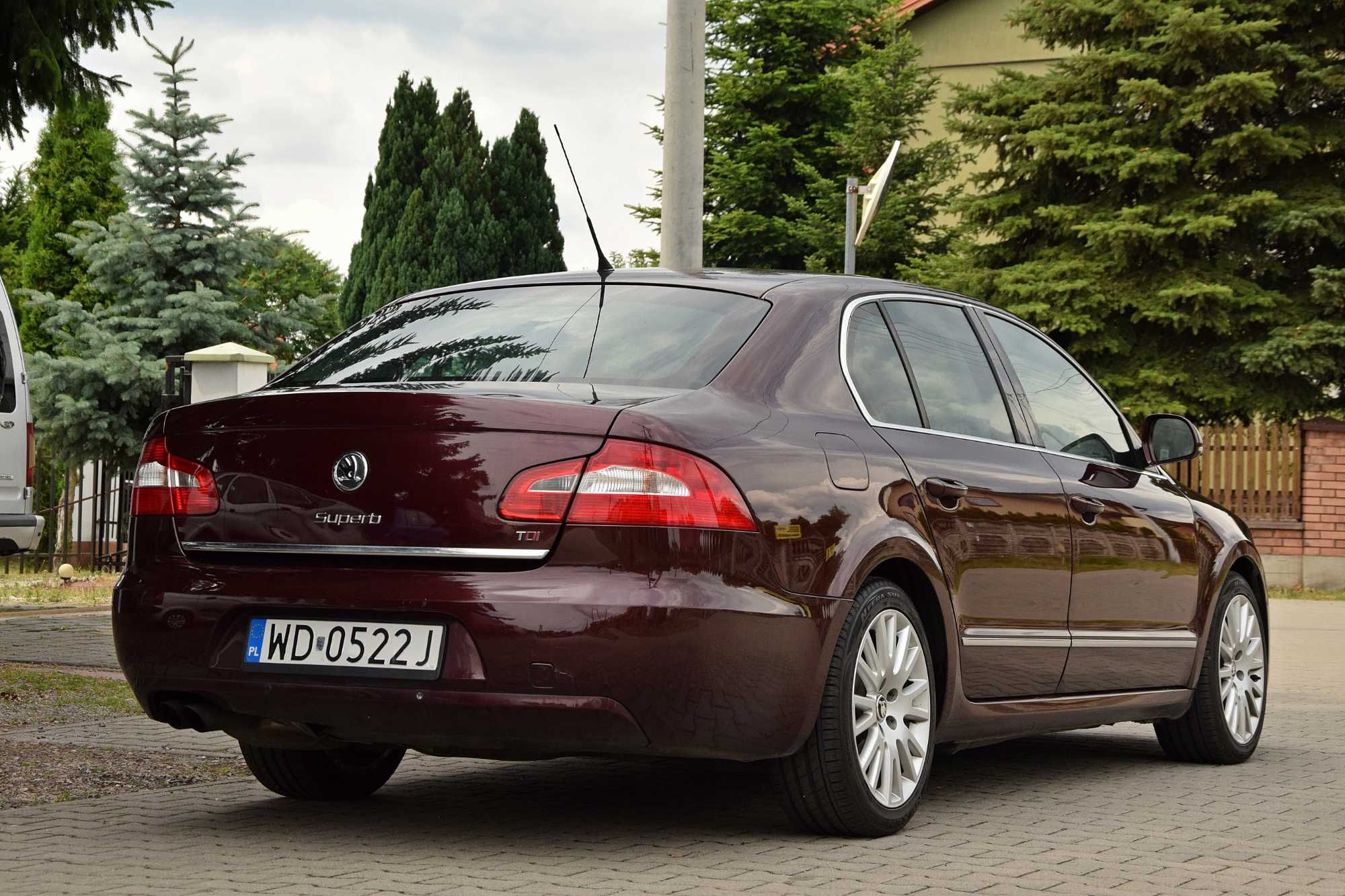 SKODA SUPERB 2.0 TDI 170KM DSG Automat Klima Skóra Navi Asystent 2008!