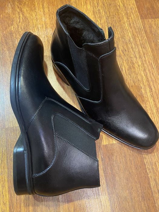 Шкіряні зимові класичні чоловічі ботинки