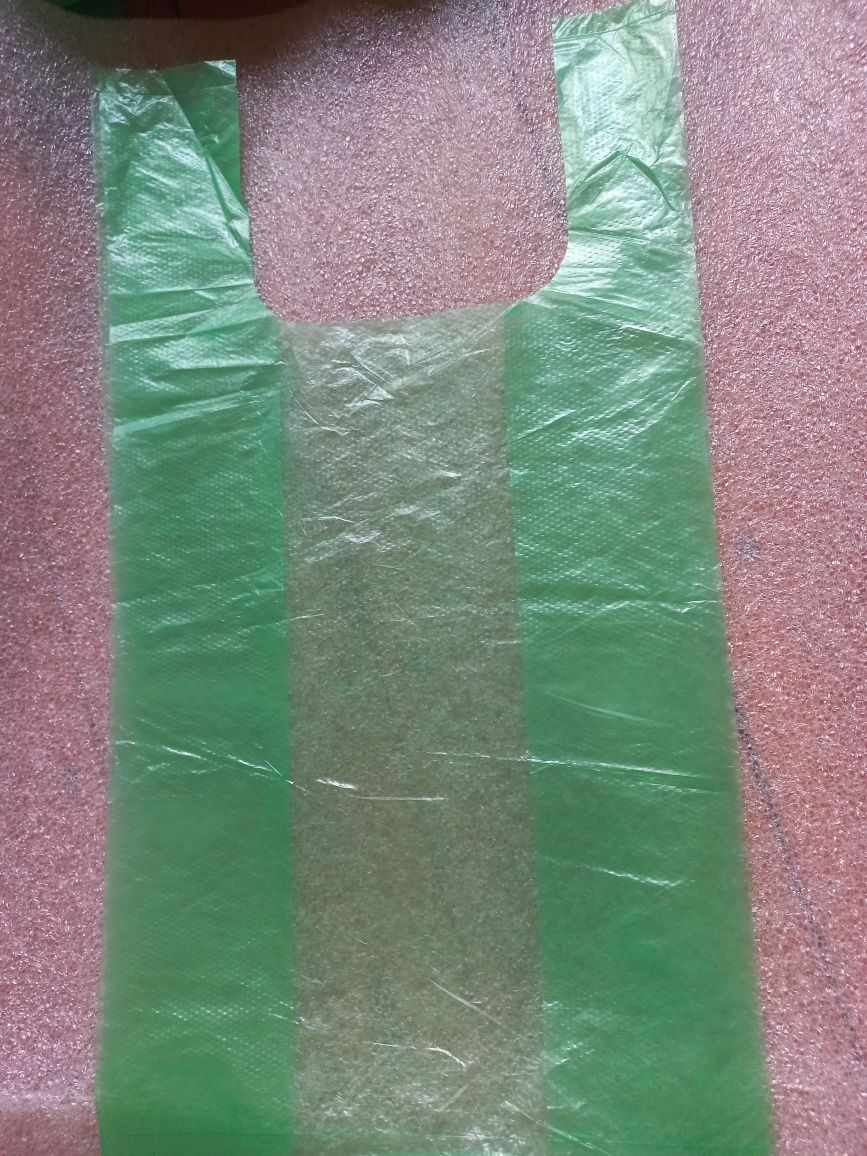 Пакеты майки зеленые 47×26 250шт в рулоне