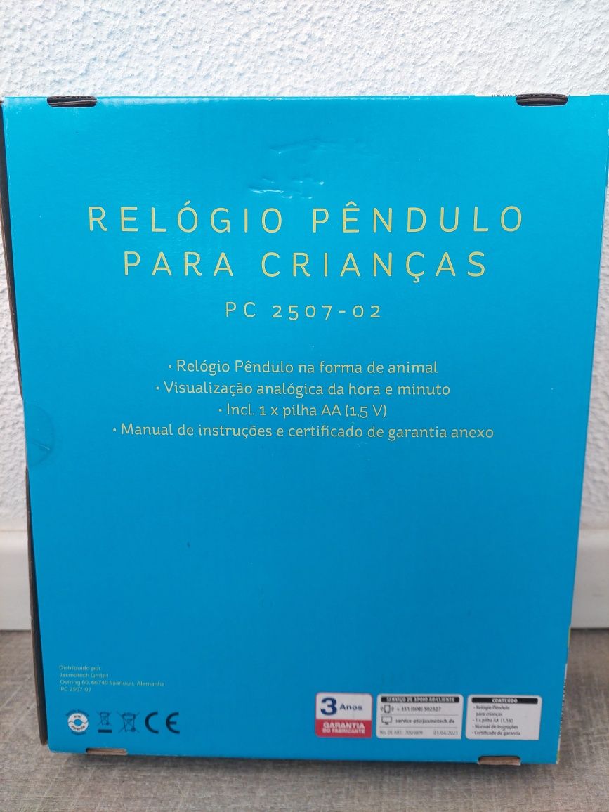 Relógio pêndulo para crianças
