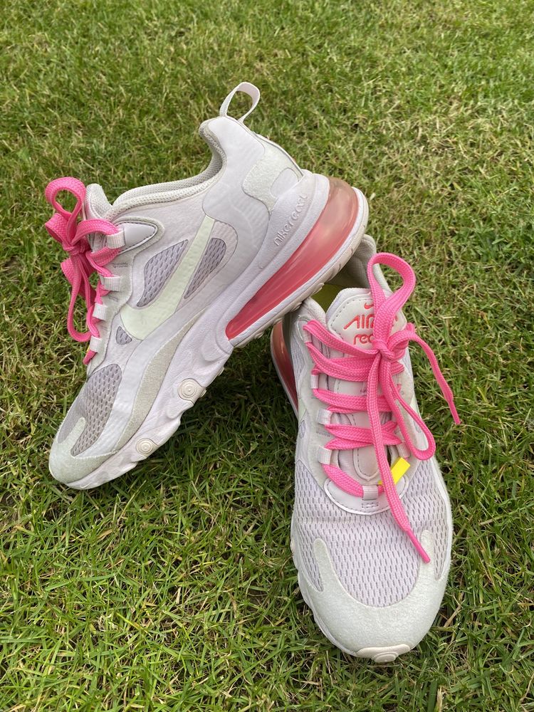 Przesliczne buty mega wygodne Nike 270 react air max rozm 38,5 rozowe