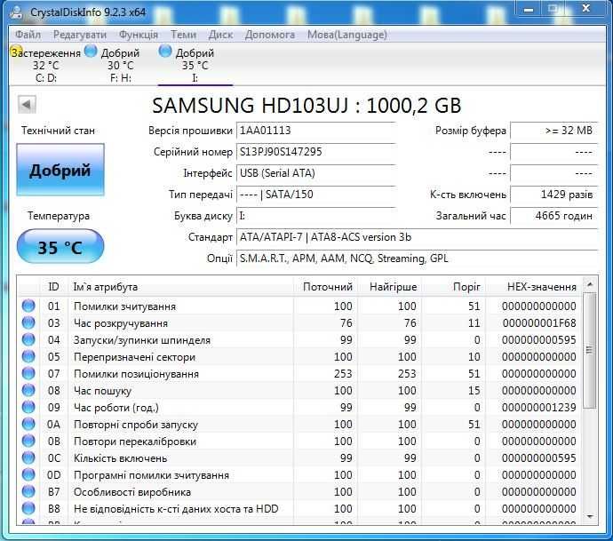Жесткий Жорсткий диск Samsung HDD103UJ,1 Tb. СРОЧНО