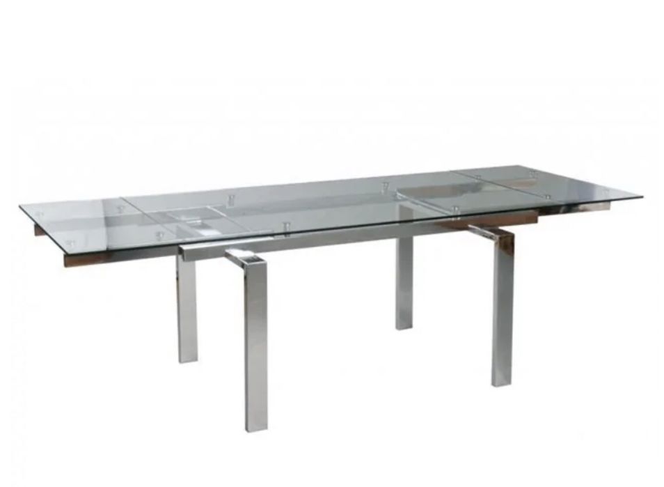 Mesa em vidro como nova + 4 cadeiras