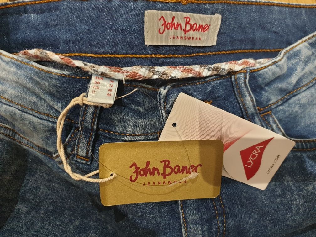 NOWE damskie jeansowe rybaczki r.38 BonPrix