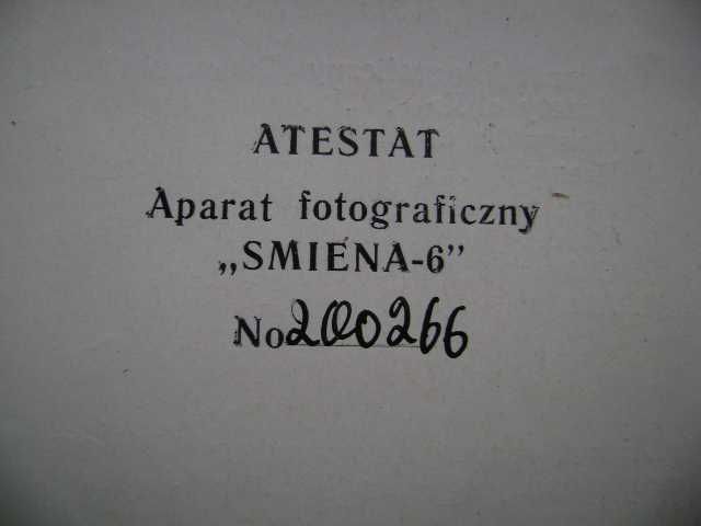 Starocie z PRL Aparat fotograficzny Smiena 6 pudełko+instrukcja 1963r.