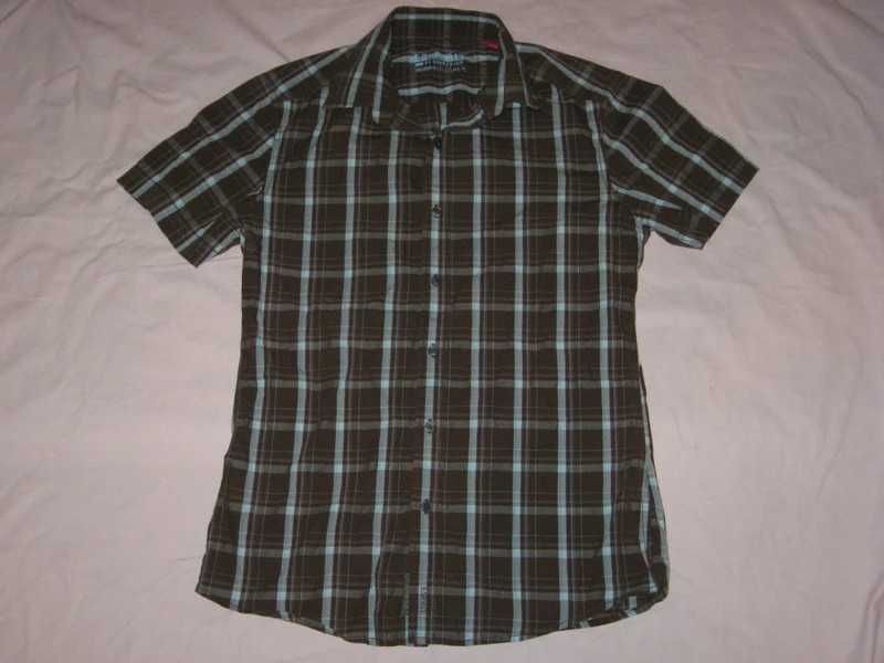 koszula krótki rękaw kratka Esprit S klata 104cm bawełna