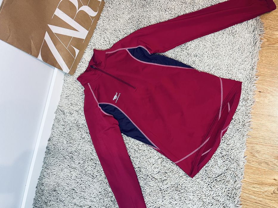 Rozowa bordowa bluza xs damska trekking z suwakiem terma