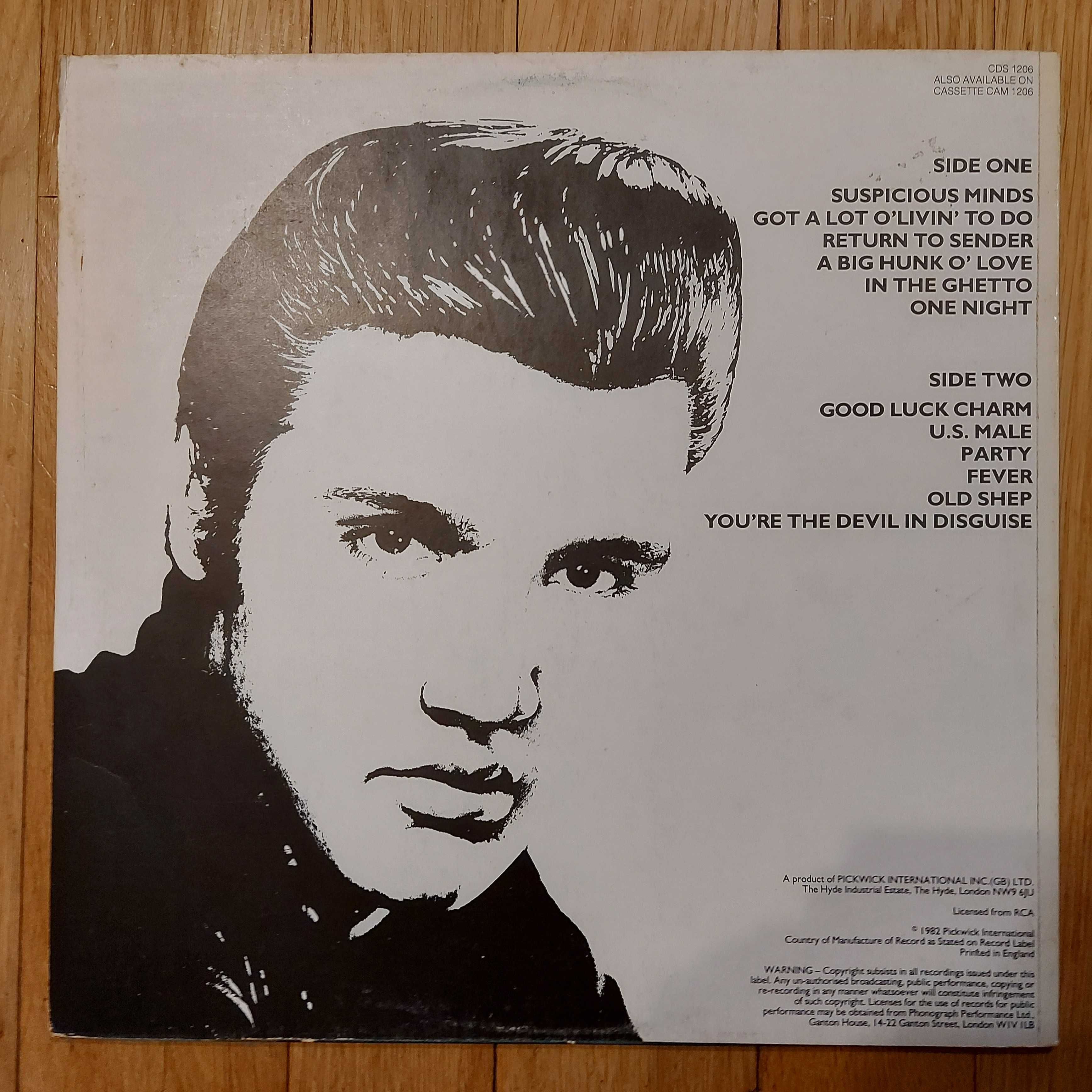Elvis Presley ‎Suspicious Minds  1982  UK  (NM-/VG+)