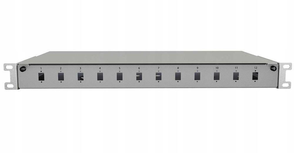 Przełącznica Światłowodowa Szuflada RACK 19" 1U 12xSC Simplex Szara