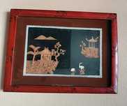 Quadro pequeno com ilustração de cortiça