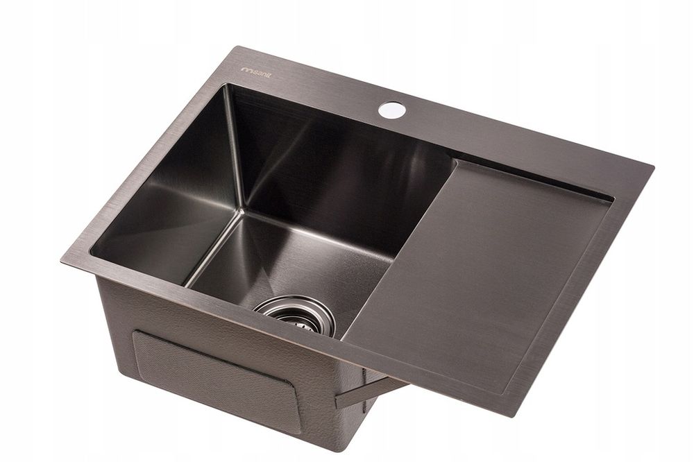 MSA29-110B Zlewozmywak stalowy z ociekaczem  STEEL 110 Black