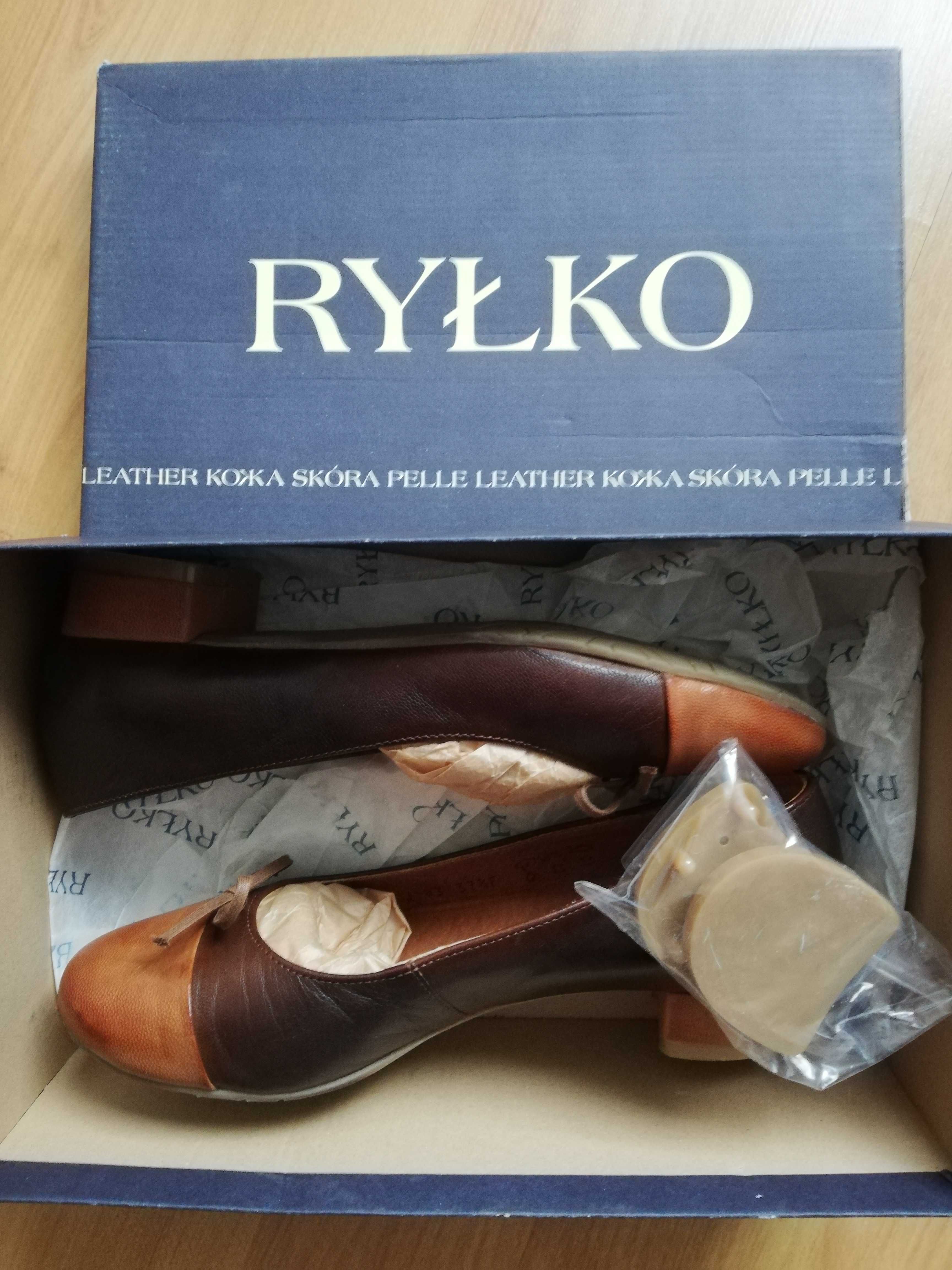 Buty skórkowe Ryłko 37,5, dł.wkladki 24,5 cm