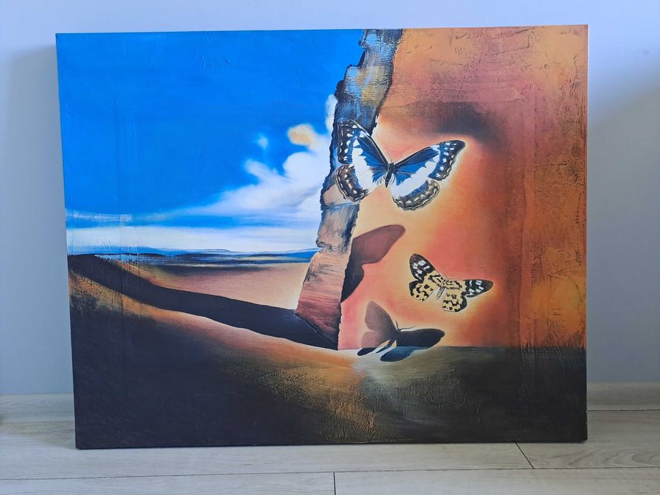 Obraz olejny reprodukcja Pejzaż z motylami - Salvador Dali