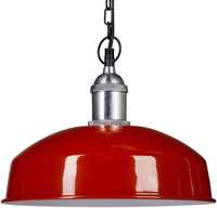 Lampa metalowa czerwona nowa loft łańcuch czarny loftowa retro