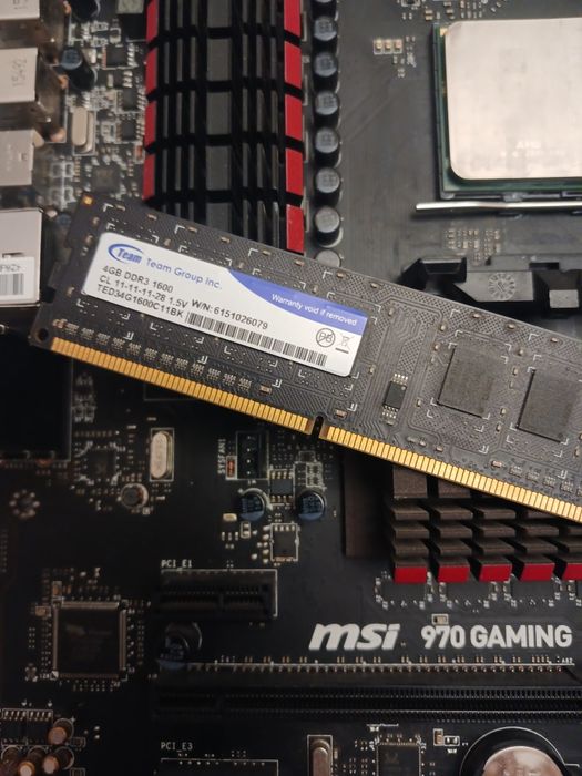 Fx 6300, Msi Gaming 970, Ddr 3 Team Group 4 gb x4