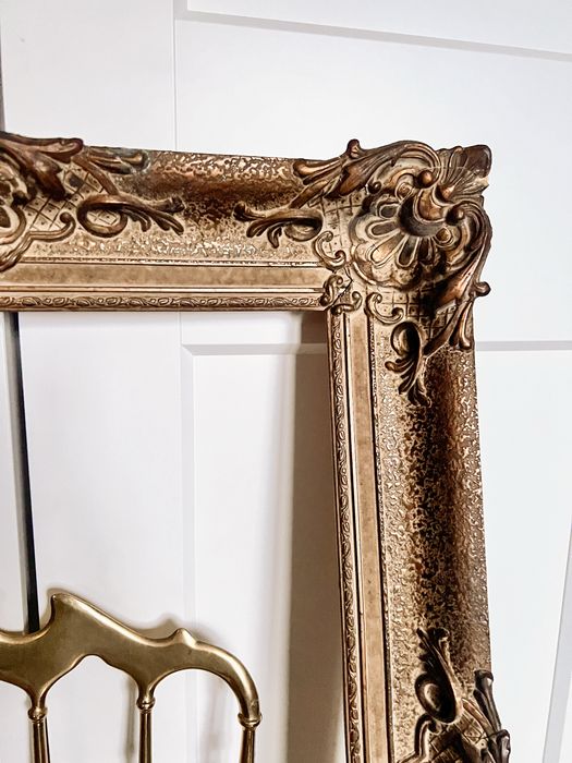 Rama do obrazu lustra obraz lustro antyk vintage drewniana złota