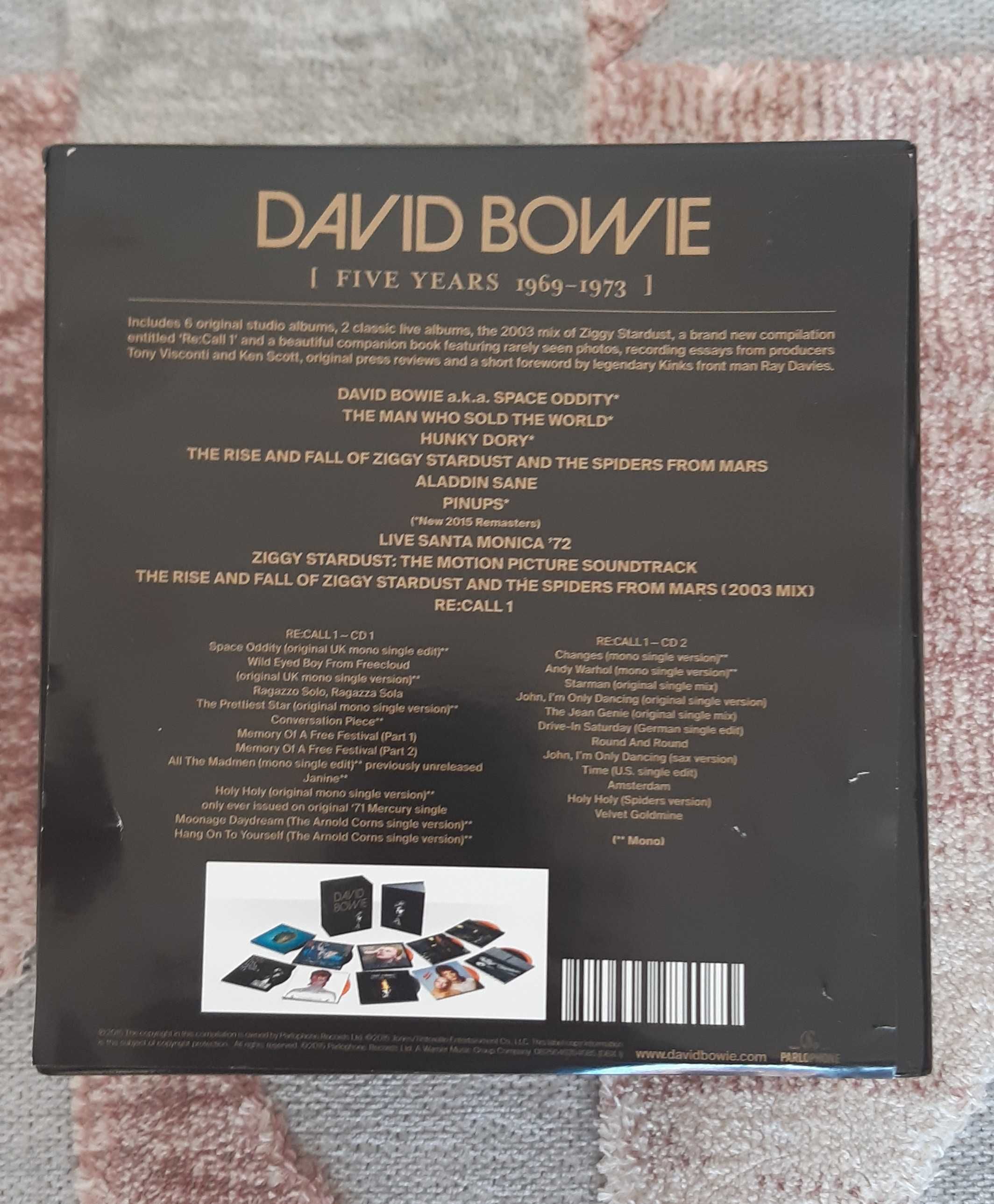 DAVID BOWIE: Five Years 1969 – 1973 (caixa com 10 CD)