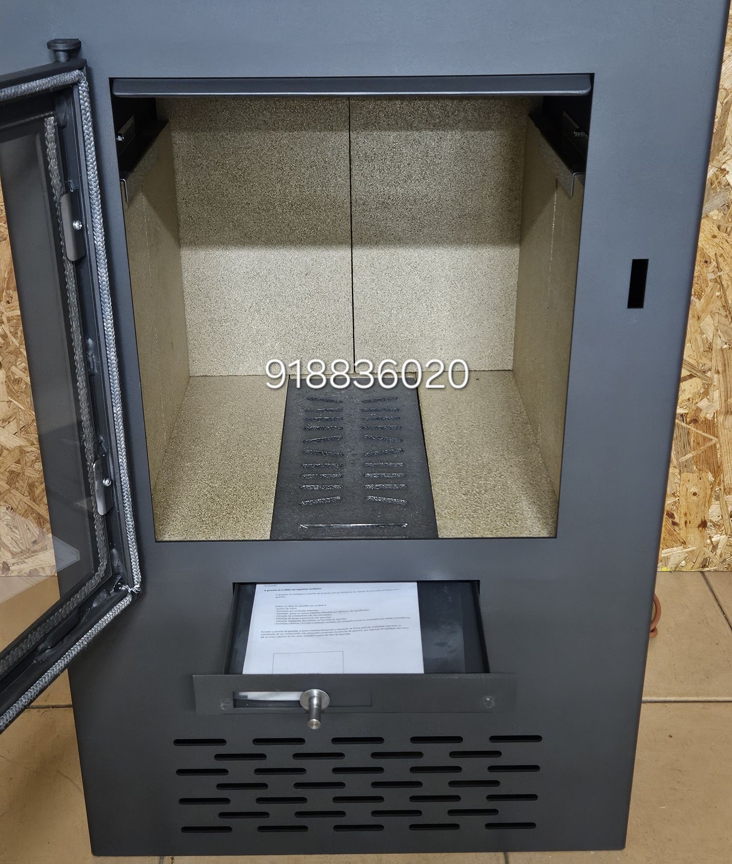 Salamandra Lenha Com Ventilação - Novas - Interior em Vermiculite