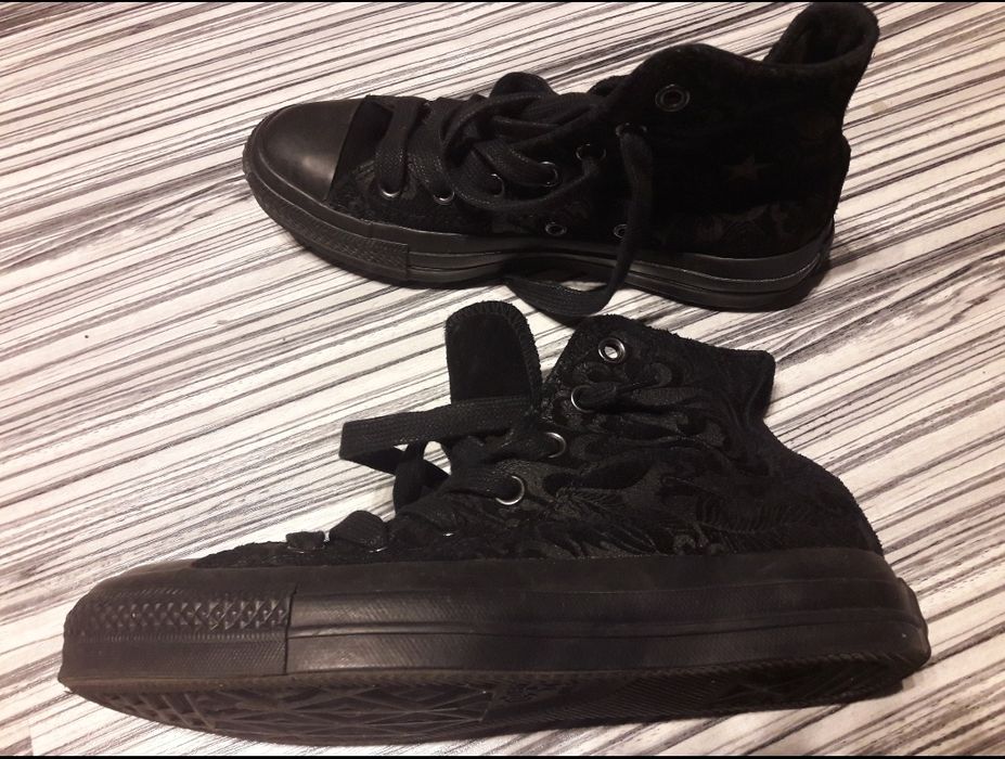 CONVERSE kultowe trampki skóra naturalna kwiaty wzór zamsz 36 37 nowe