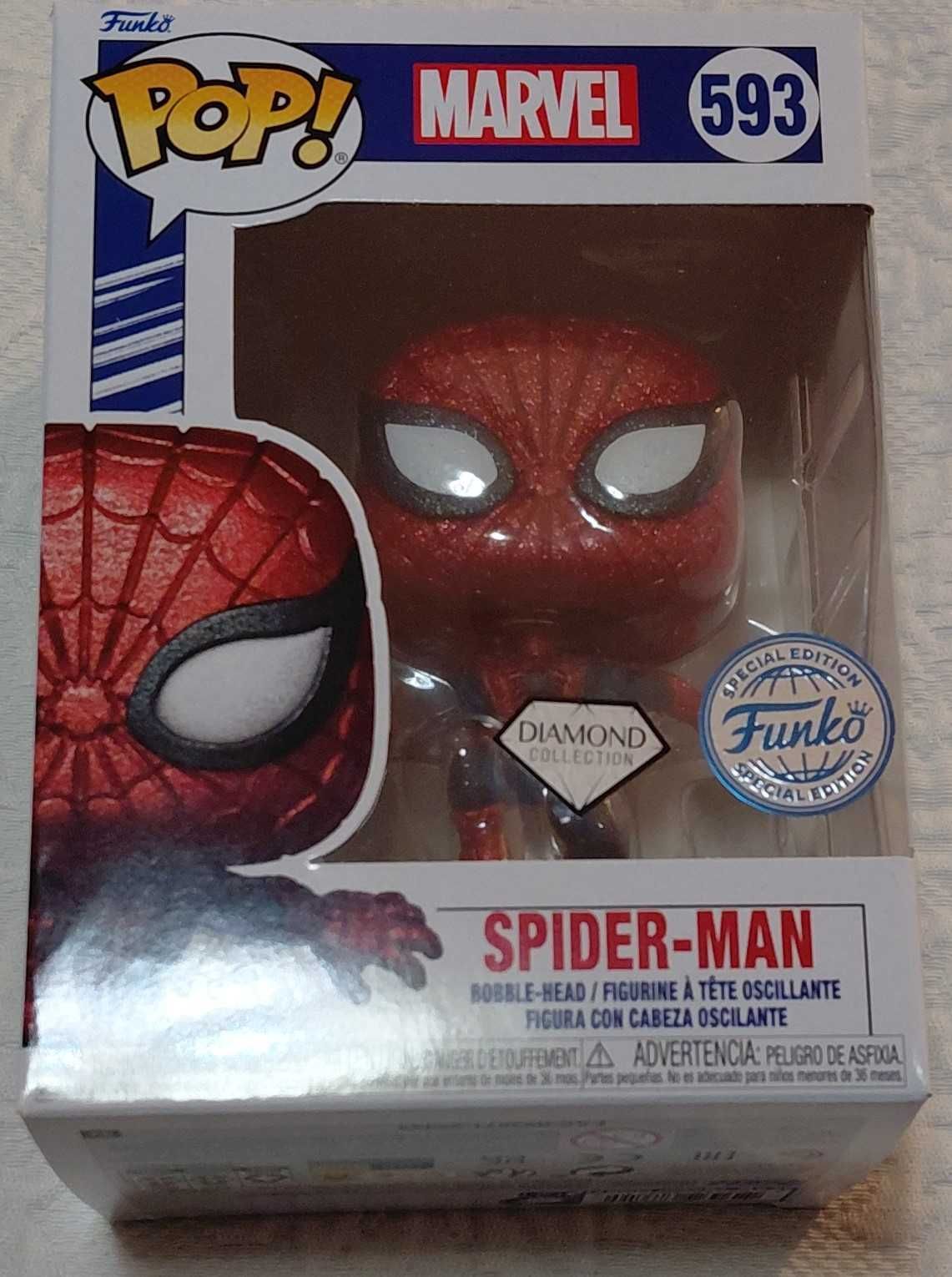 funko pop marvel 593 spider-man special edition diamond collection