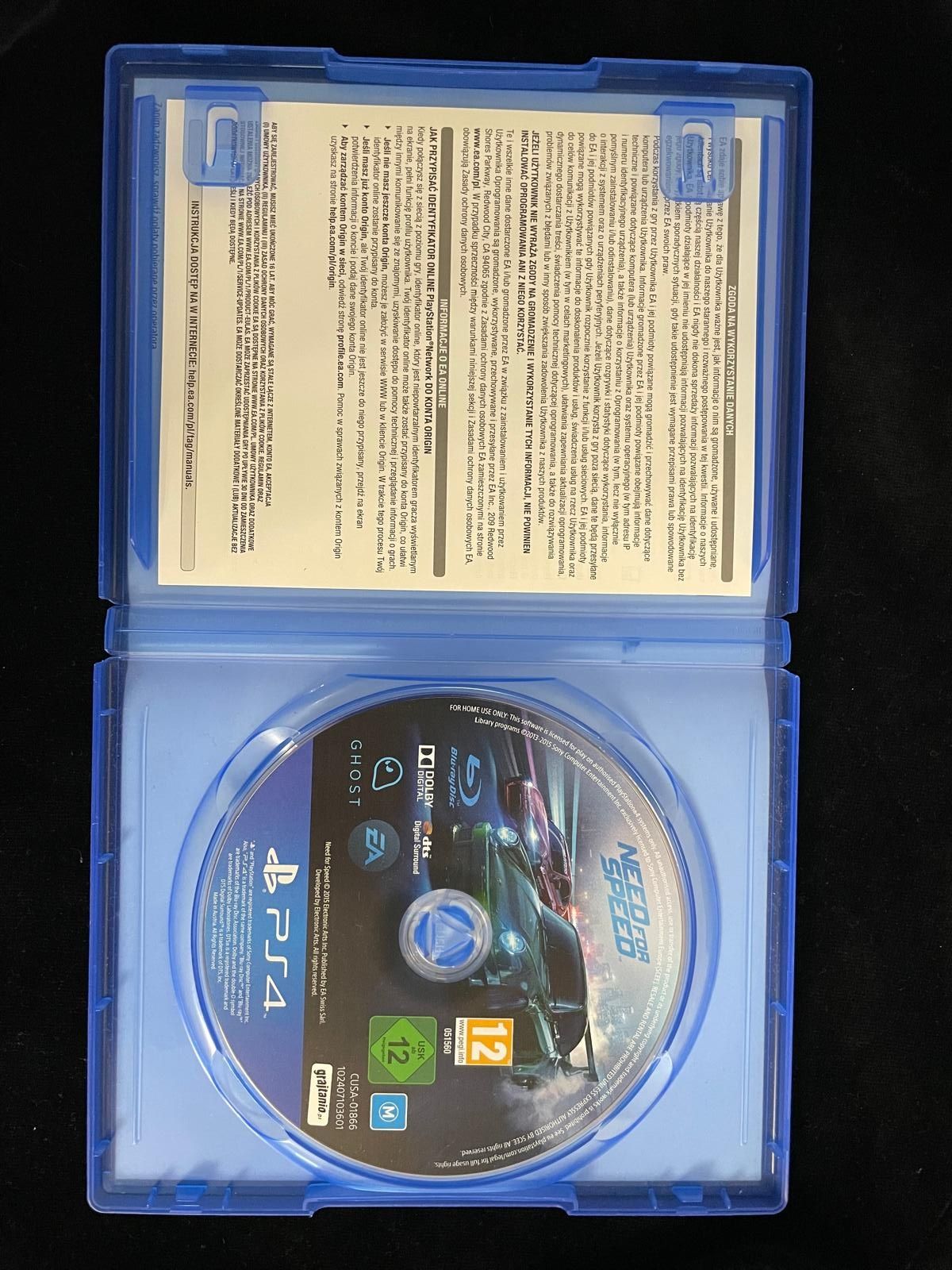 Need For Speed 2015 PL NFS po polsku PS4 i PS5 Gra w BDB Stanie