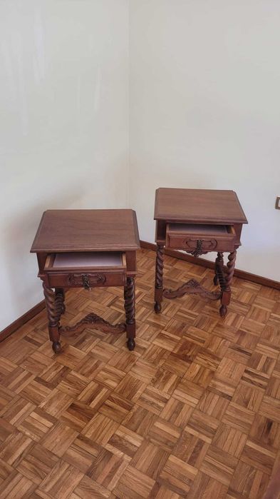 Mobilia Completa Quarto Cama Colchão Cómoda 2 Mesinhas Roupeiro