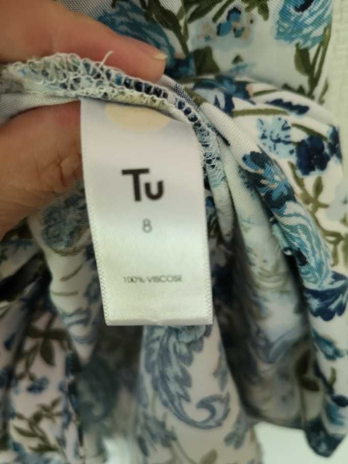 koszula bluzka koszulowa TU S/M wiskoza lato wiosna